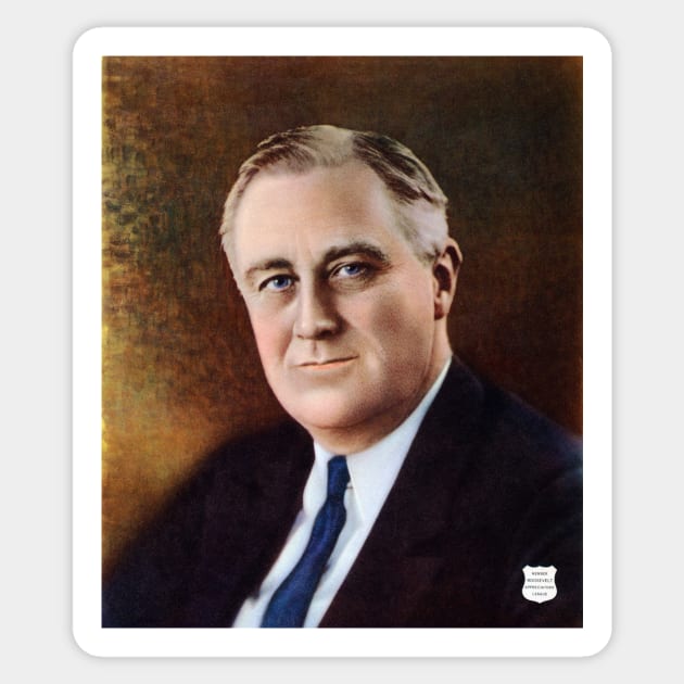 1935 President Franklin D. Roosevelt Sticker by historicimage